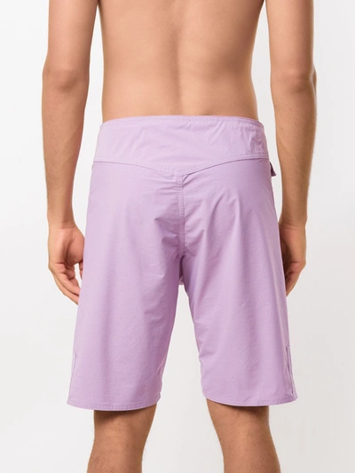 Shop Amir Slama Plain Swim Shorts In Purple