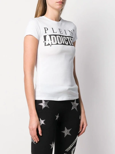 Shop Philipp Plein Logo T-shirt In White