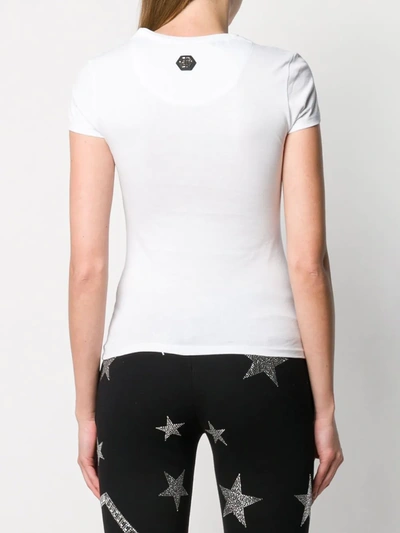 Shop Philipp Plein Logo T-shirt In White