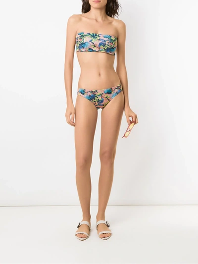 Shop Amir Slama Printed Bikini Set In Neutrals