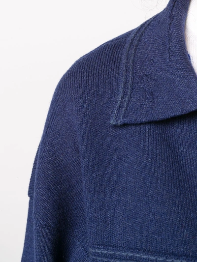 Barrie Button-up Two-pocket Cardigan In Blue