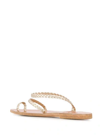 Shop Ancient Greek Sandals Eleftheria Braided Sandals In Gold