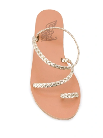 Shop Ancient Greek Sandals Eleftheria Braided Sandals In Gold
