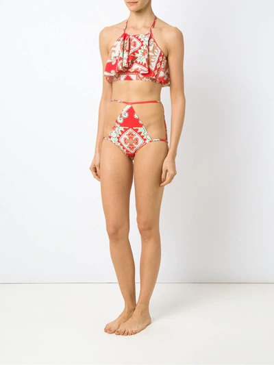 Shop Adriana Degreas Printed Bikini Set In Yellow