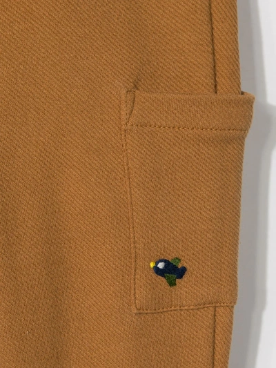 Shop Familiar Patch Pocket Track Pants In Brown