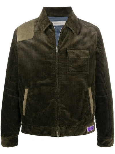 Shop Golden Goose Quilted Lining Corduroy Jacket In Green