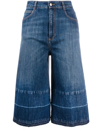 Shop Stella Mccartney High-waist Culotte Jeans In Blue