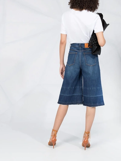 Shop Stella Mccartney High-waist Culotte Jeans In Blue