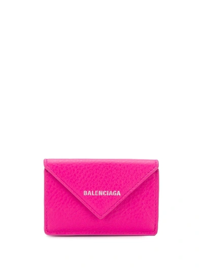 Shop Balenciaga Papier Mini Wallet In Pink