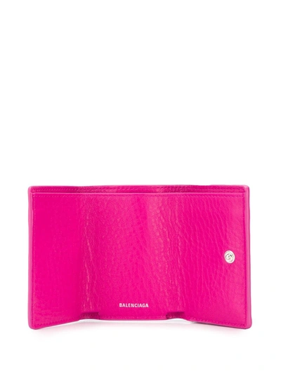 Shop Balenciaga Papier Mini Wallet In Pink