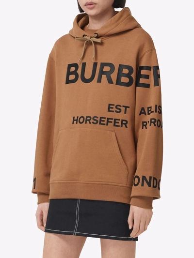 Burberry Cotton Oversized Hoodie In Brown | ModeSens