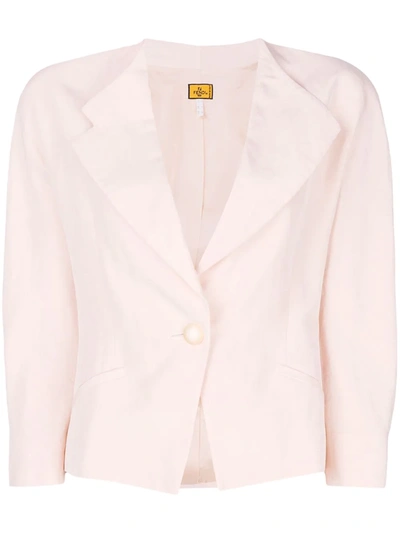 Pre-owned Fendi 1990s Cropped Blazer In Pink
