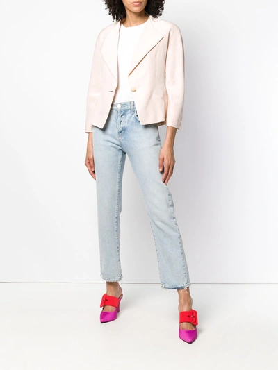 Pre-owned Fendi 1990s Cropped Blazer In Pink