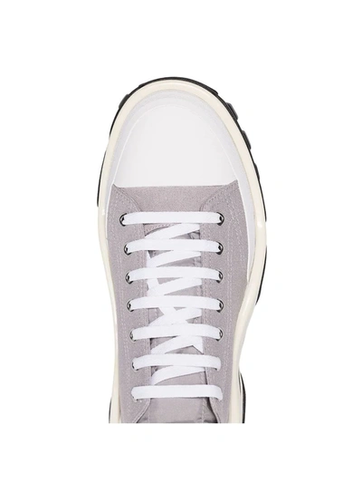 Shop Adidas Originals X Raf Simons Detroit Runner Contrast Sole Low-top Cotton Sneakers In Grey