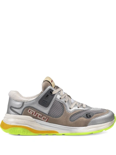 Shop Gucci Ultrapace Sneakers In Grey