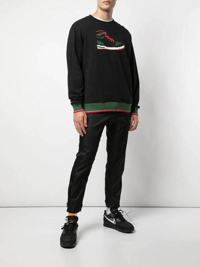 Mostly Heard Rarely Seen 8-bit Red Sneak Sweatshirt In Black