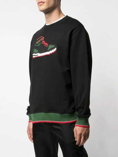 Mostly Heard Rarely Seen 8-bit Red Sneak Sweatshirt In Black