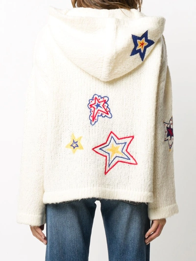Shop Mira Mikati Sheriff Star Embroidered Hooded Jumper In Neutrals