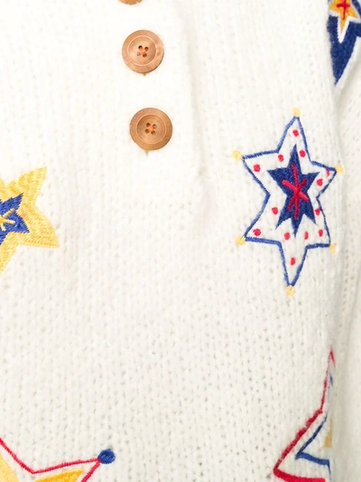 Shop Mira Mikati Sheriff Star Embroidered Hooded Jumper In Neutrals