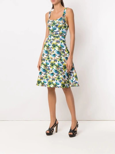 Amir Slama Printed A-line Skirt In White