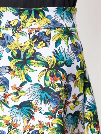 Amir Slama Printed A-line Skirt In White