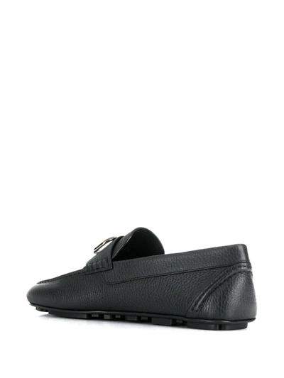 Shop Valentino Vlogo Driving Shoes In Black