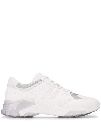 Shop Hogan Low-top Lace Up Sneakers In White