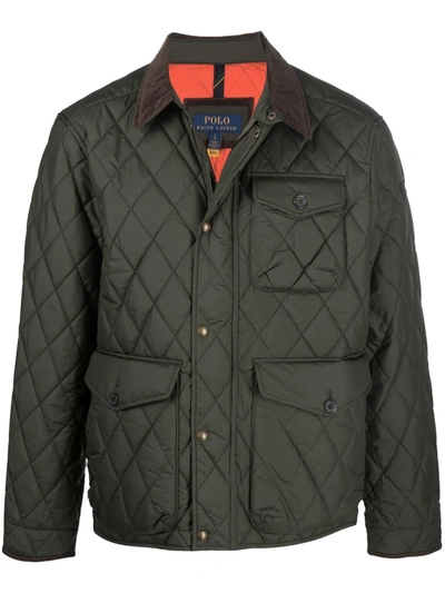 Shop Polo Ralph Lauren Quilted Beaton Jacket In Green