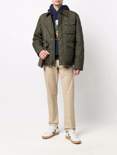 Polo Ralph Lauren Beaton Quilted Jacket Olive Green In Green