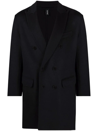 Shop Paltò Gregorio Button Coat In Black