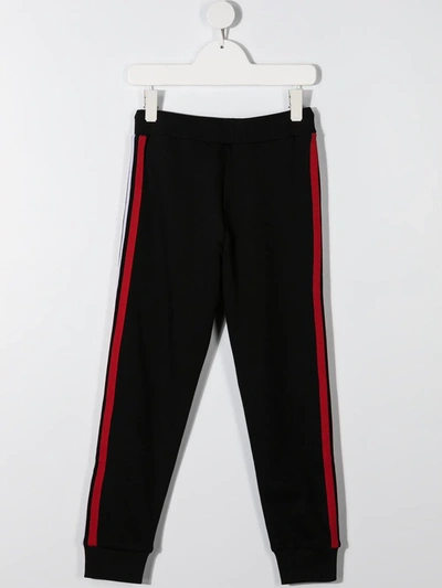 Moncler Side Stripe Trousers In Black