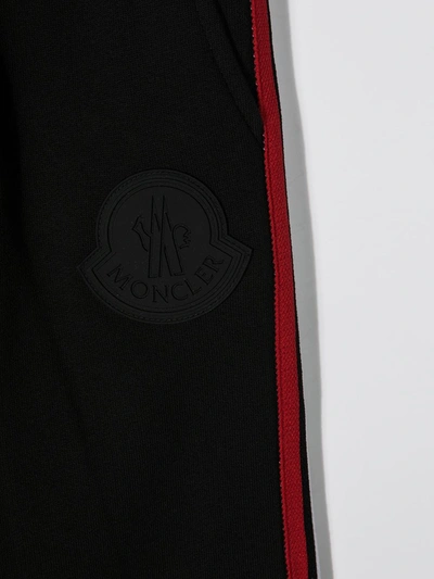 Moncler Side Stripe Trousers In Black