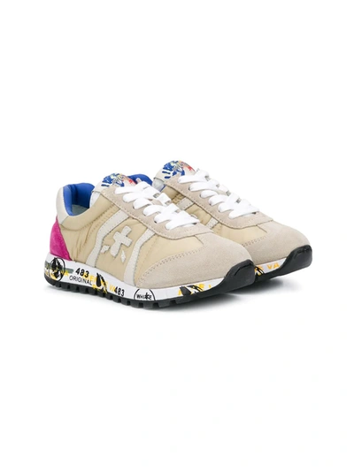 Shop Premiata Lucy-b Lace-up Sneakers In Neutrals