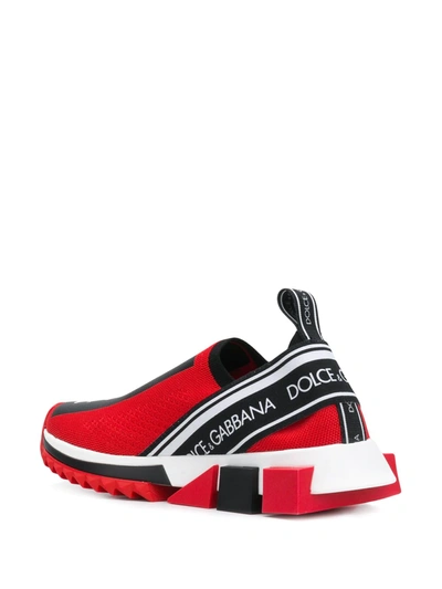 Shop Dolce & Gabbana Branded Sorrento Sneakers In Red