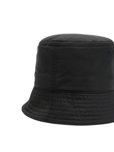 Shop Valentino Logo Print Bucket Hat In Black