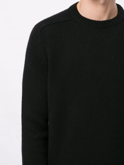 Shop Saint Laurent Cashmere Crew Neck Jumper In Black