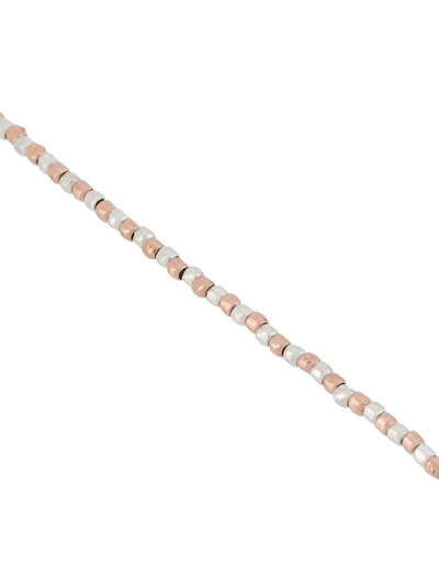 Shop Dodo 9kt Rose Gold And Sterling Silver Granelli Beaded Necklace In Pink