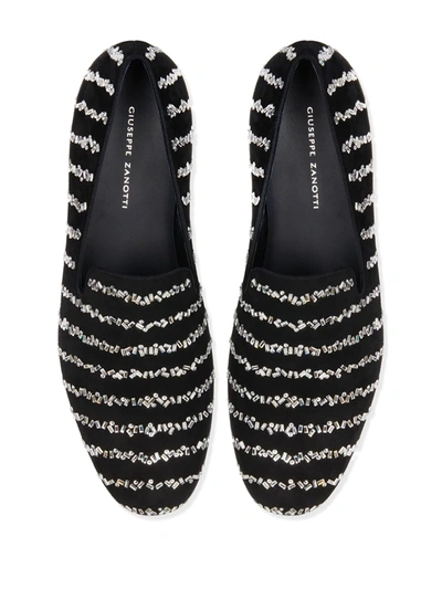 Shop Giuseppe Zanotti Lewis Special Embellished Loafers In Black