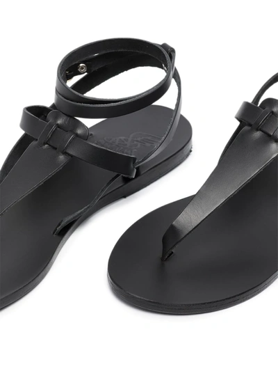 Shop Ancient Greek Sandals Estia Strappy Sandals In Black