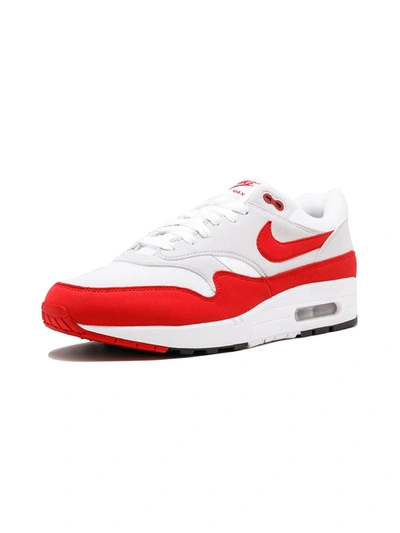 Shop Nike Air Max 1 Anniversary "white/university Red" Sneakers
