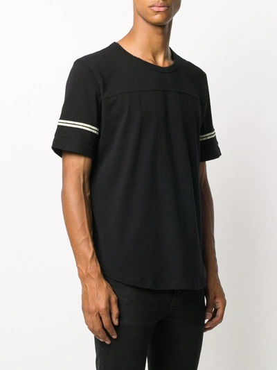 Shop Saint Laurent Logo-print Cotton T-shirt In Black