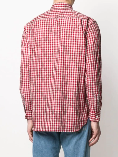Shop Comme Des Garçons Shirt Cotton Checked Shirt In Red