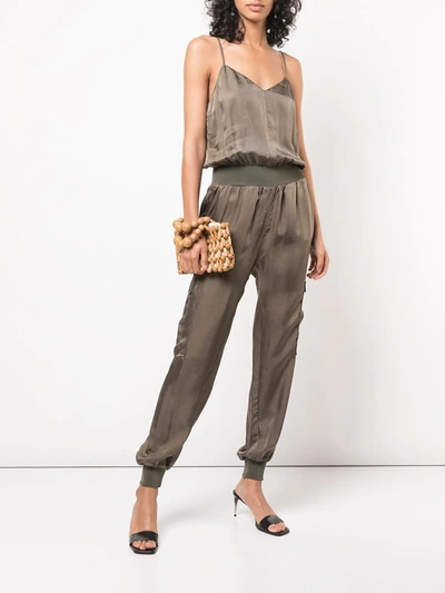 Shop Cinq À Sept Amia Sleeveless Jumpsuit In Green