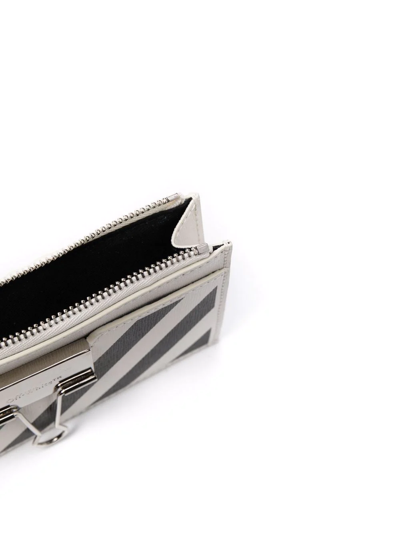 Shop Off-white Binder Zipped Card Case In Weiss