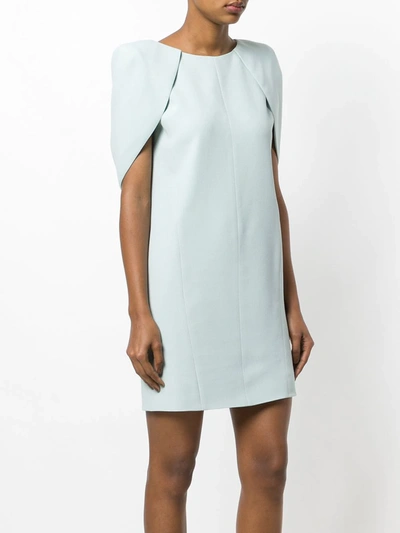 Shop Givenchy Cape Shift Dress In Blue