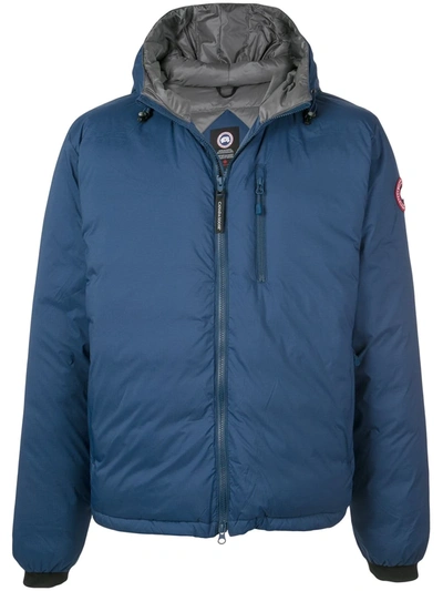 Shop Canada Goose Lodge Hoody Jacket In Blue