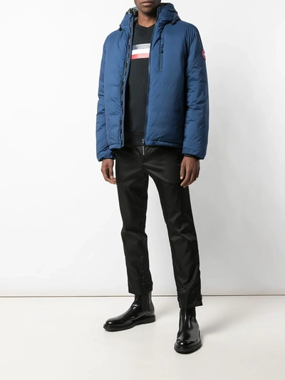 Shop Canada Goose Lodge Hoody Jacket In Blue