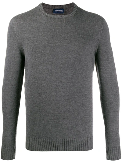 Shop Drumohr Fine Knit Jumper In Grey