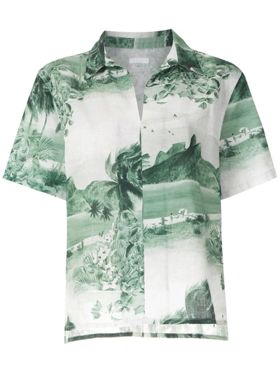 Shop Osklen Rj Print Short Sleeves Shirt In Multicolour