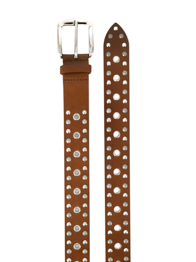 Shop Isabel Marant Rica Studded Belt In Brown